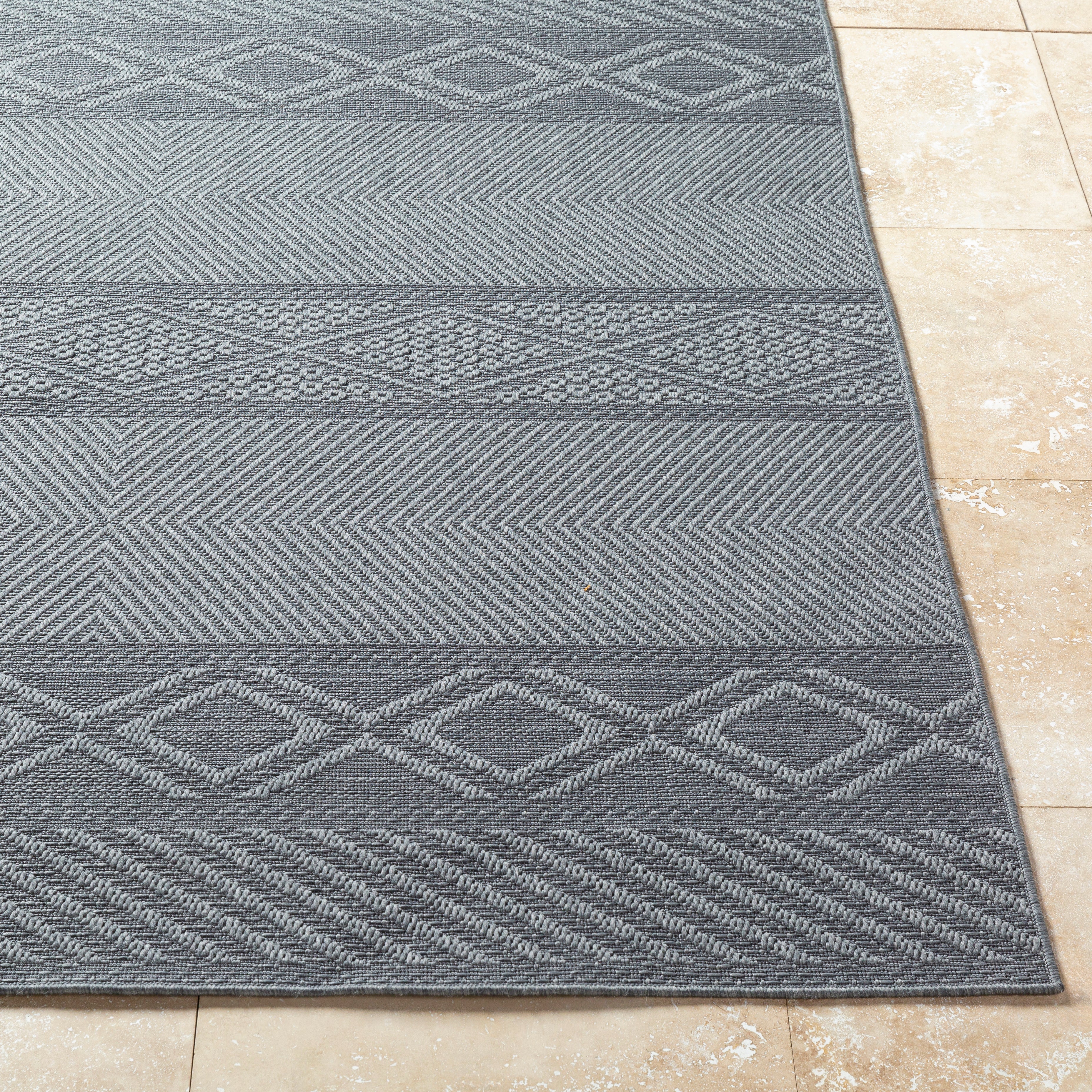 Surya Sandra SDR-2322 Charcoal Area Rug by LIVABLISS