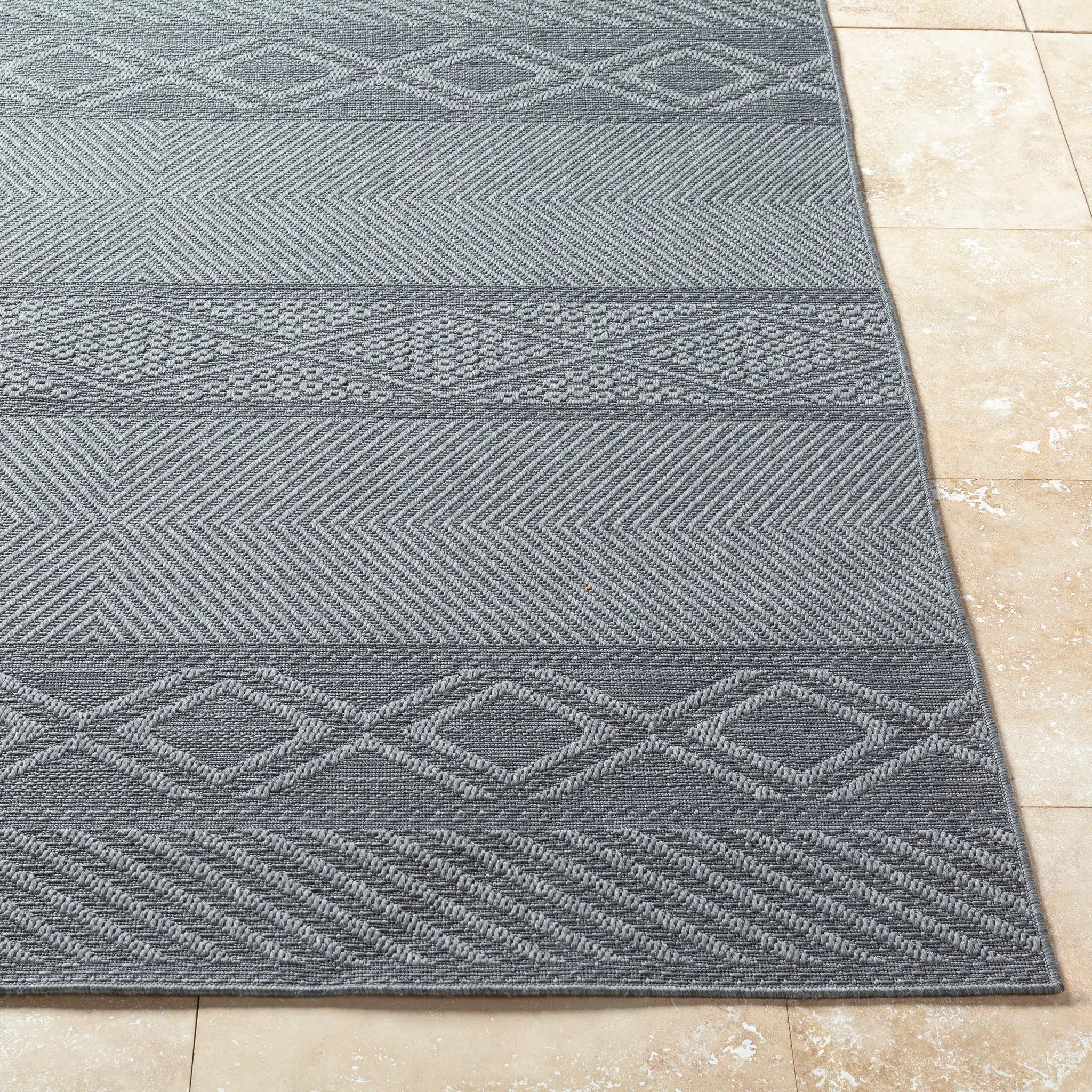 Sandra SDR-2322 Charcoal Area Rug by LIVABLISS