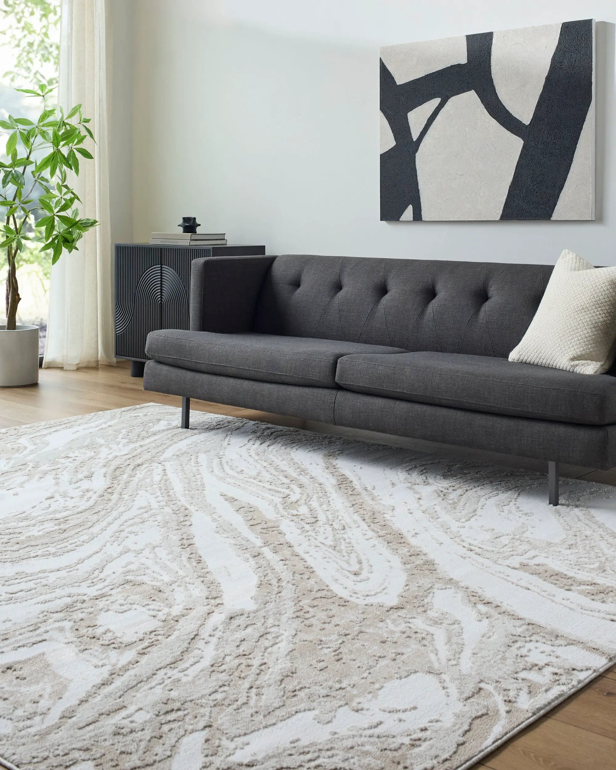 Siyah SIY-2310 Oatmeal Area Rug by LIVABLISS