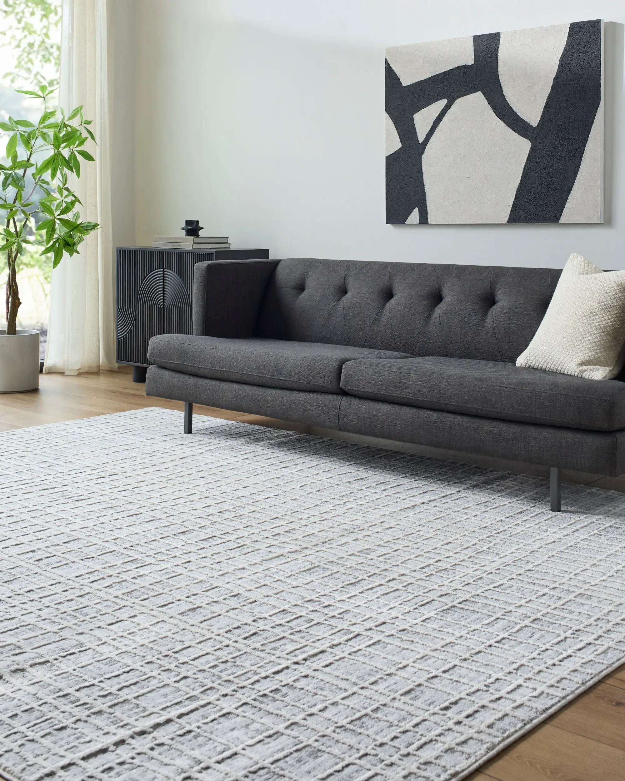 Siyah SIY-2315 Light-Slate Area Rug by LIVABLISS