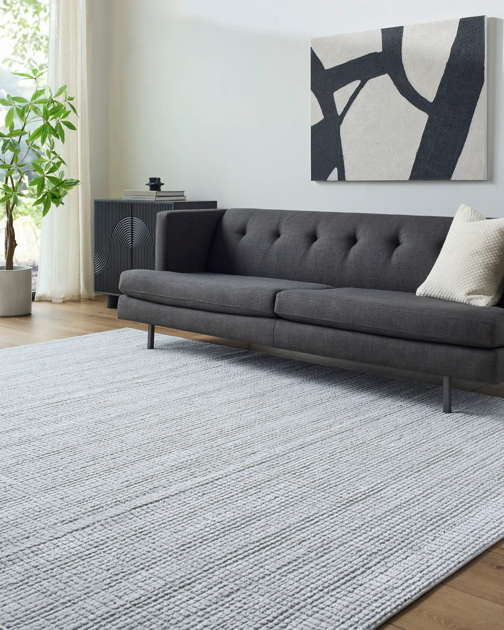 Siyah SIY-2319 Light-Slate Area Rug by LIVABLISS