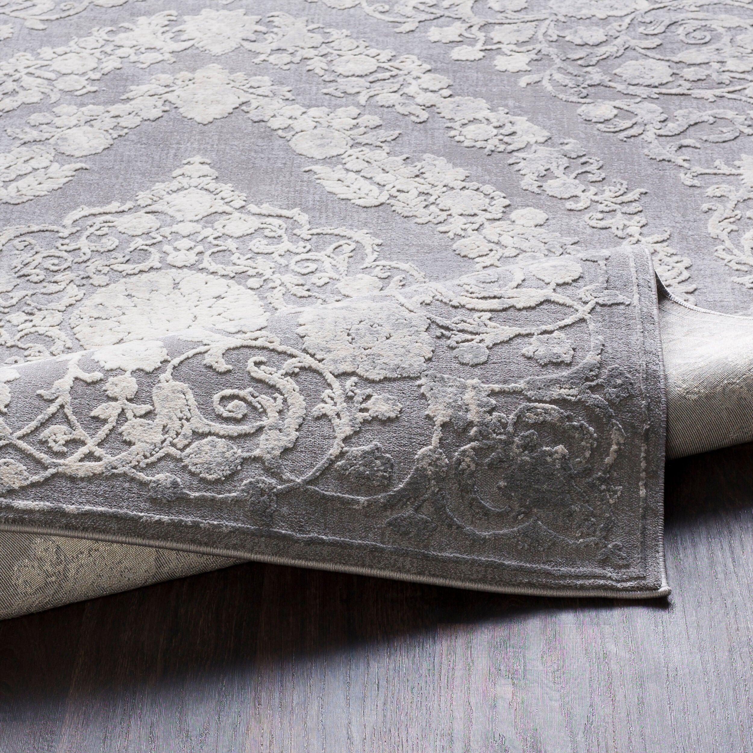 Surya Tibetan TBT-2301 Charcoal Area Rug by LIVABLISS