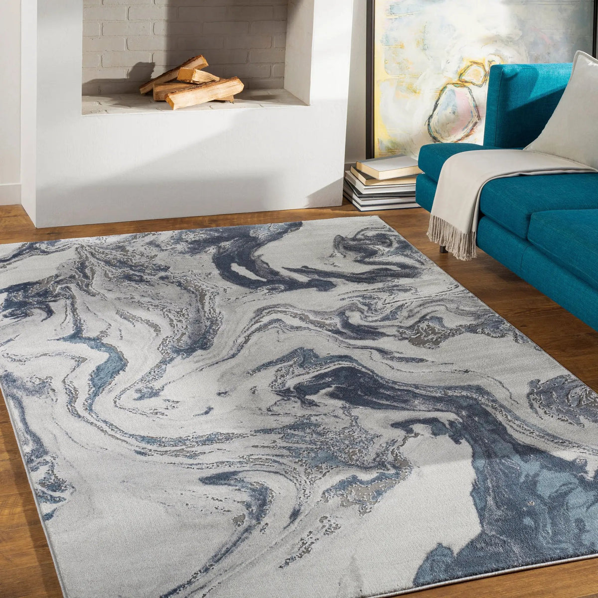 LIVABLISS Tibetan TBT-2319 Dark-Blue Area Rug