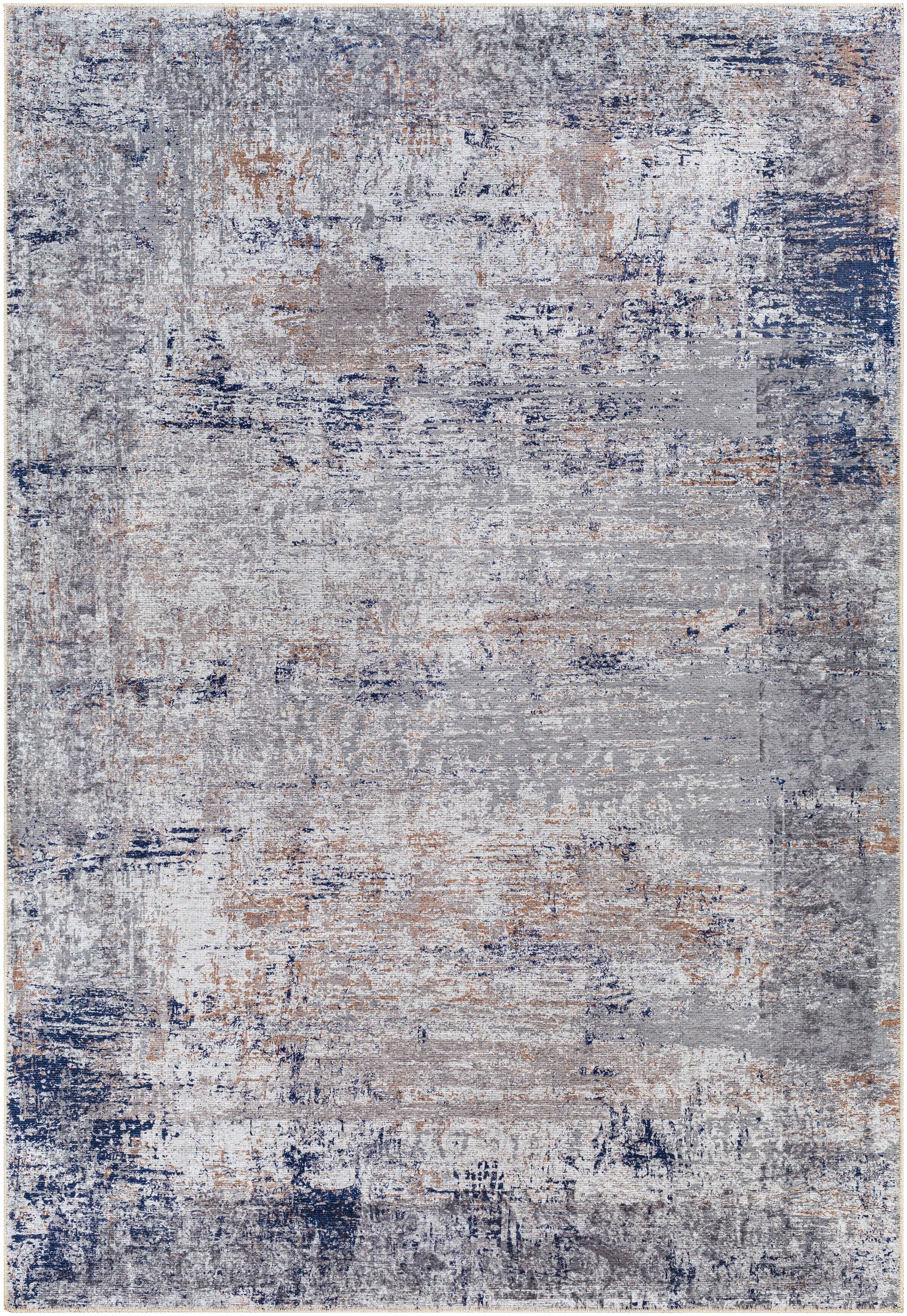 Surya Tahmis THI-2708 Dark Blue Machine Washable Area Rug by LIVABLISS