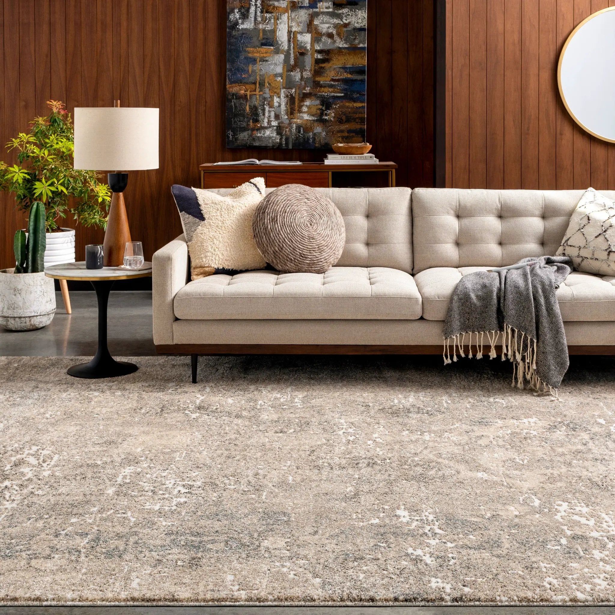 Tuscany TUS-2304 Ivory Area Rug by LIVABLISS
