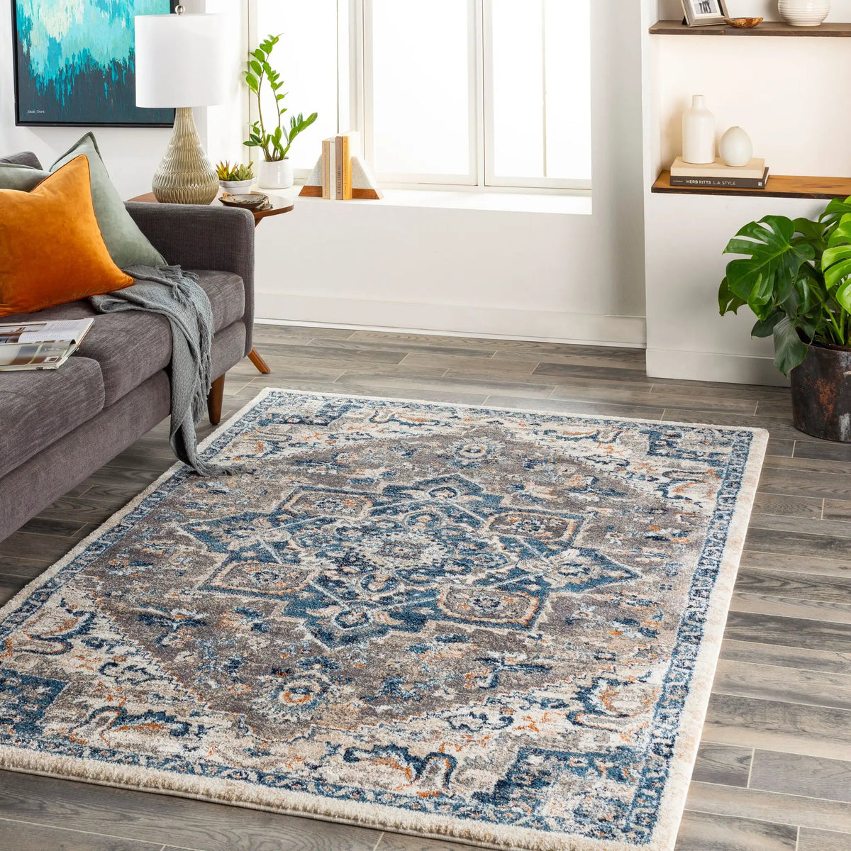 LIVABLISS Tuscany TUS-2335 Blue Area Rug