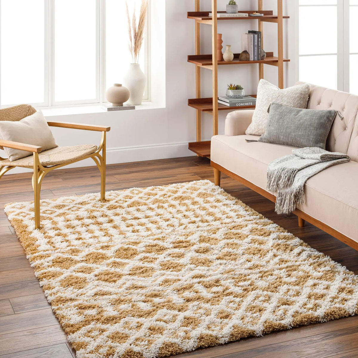LIVABLISS Urban Shag USG-2340 Camel Area Rug