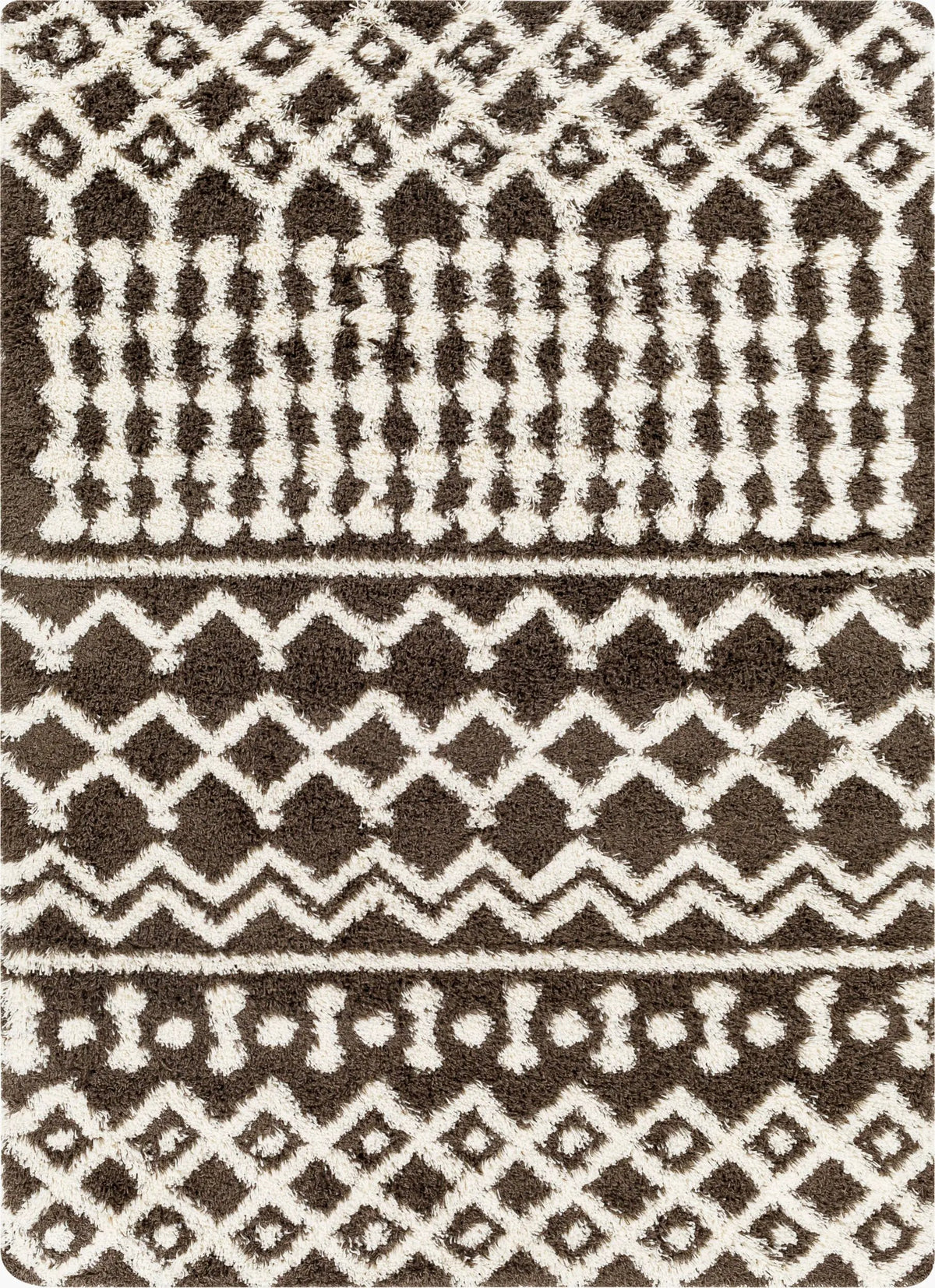 LIVABLISS Urban Shag USG-2342 Dark-Brown Area Rug