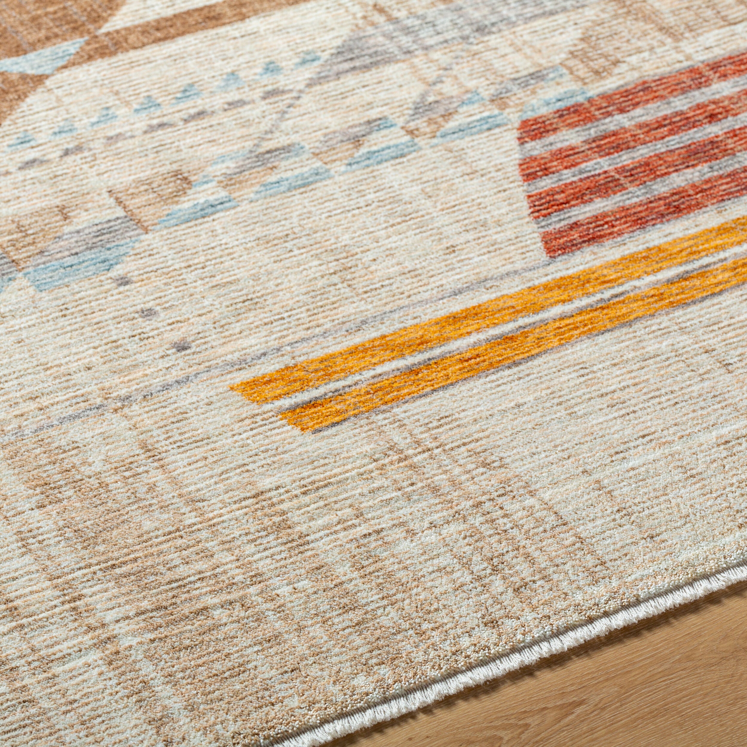 Frank Lloyd Wright Foundation Usonia USO-2303 White Area Rug by LIVABLISS