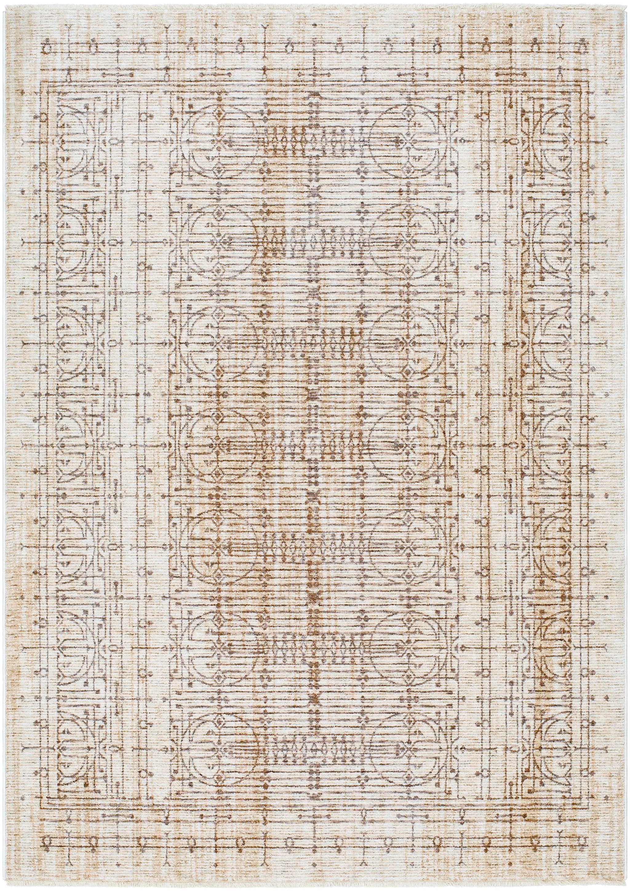 Usonia USO-2304 White Area Rug by Frank Lloyd Wright Foundation x LIVABLISS