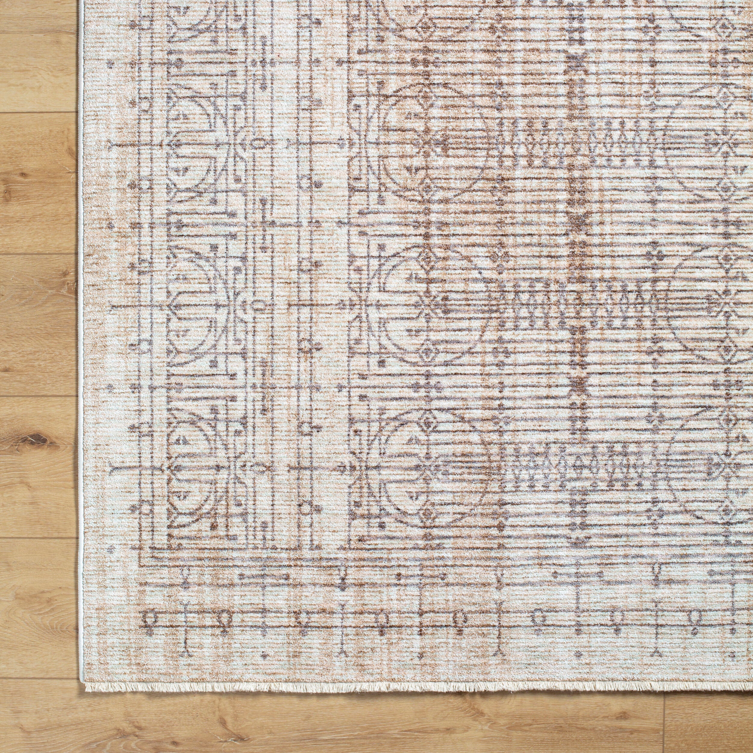 Frank Lloyd Wright Foundation Usonia USO-2304 White Area Rug by LIVABLISS