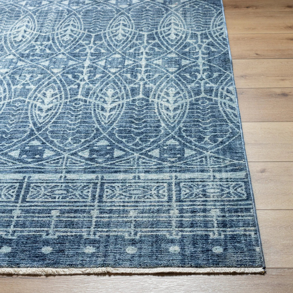 Usonia USO-2306 Ice-Blue Area Rug by Frank Lloyd Wright Foundation x LIVABLISS