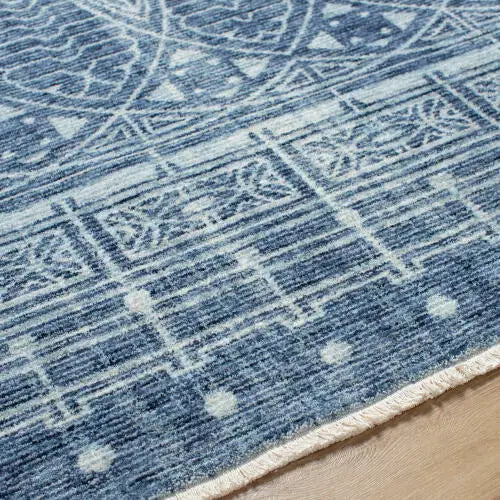 Usonia USO-2306 Ice-Blue Area Rug by Frank Lloyd Wright Foundation x LIVABLISS