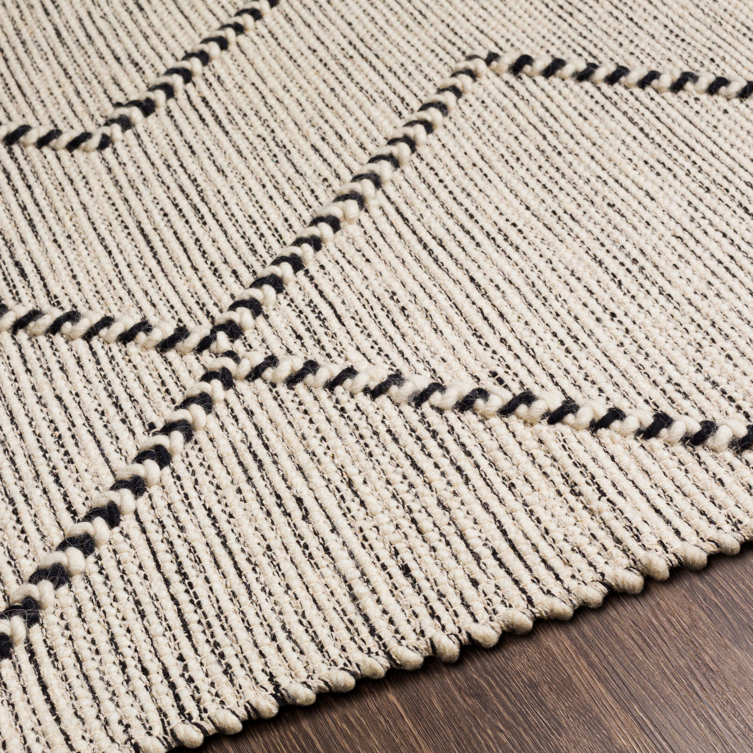 Surya Uttar UTT-2303 Black Area Rug by LIVABLISS