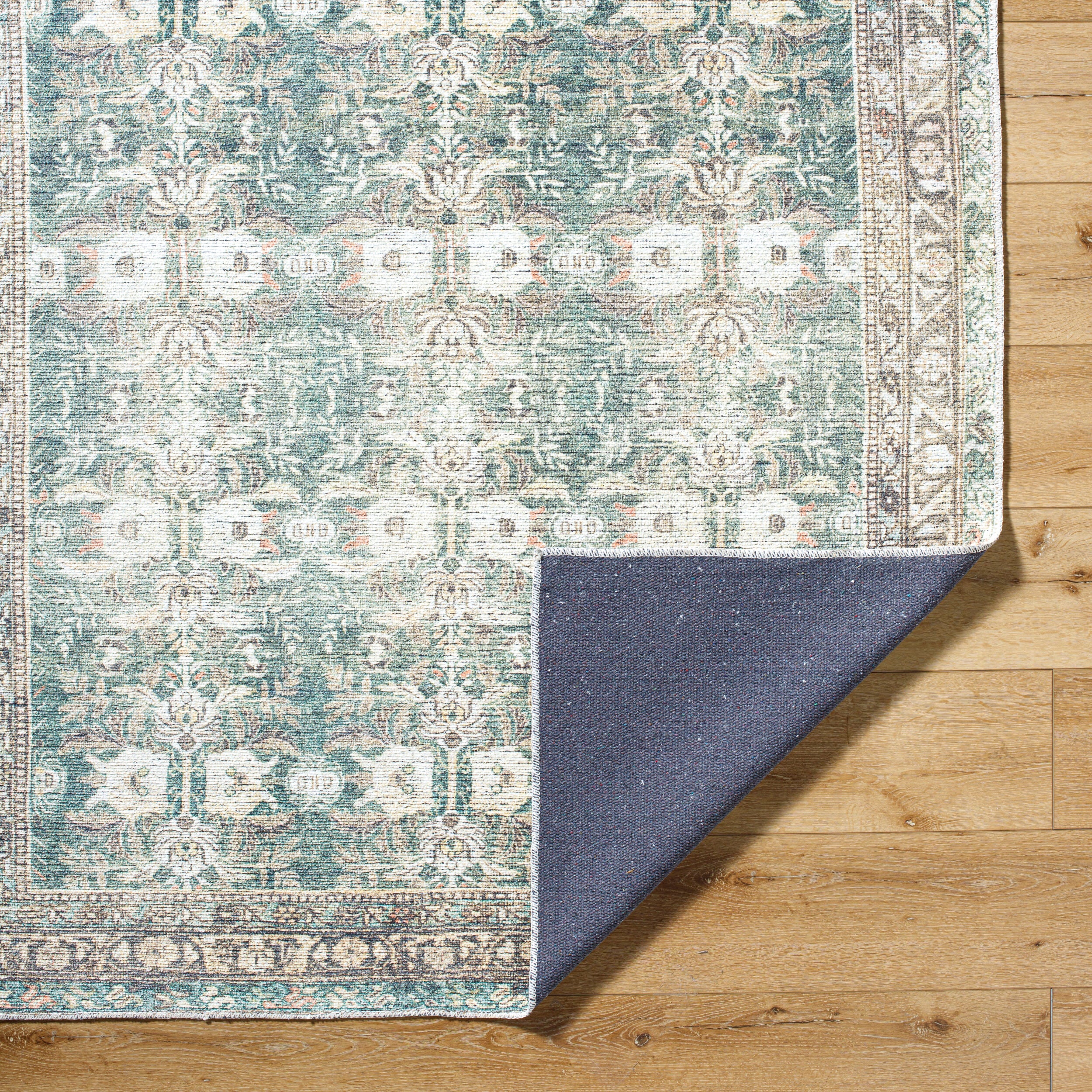 Surya Vinny VNY-2316 Medium Green Machine Washable Area Rug by LIVABLISS