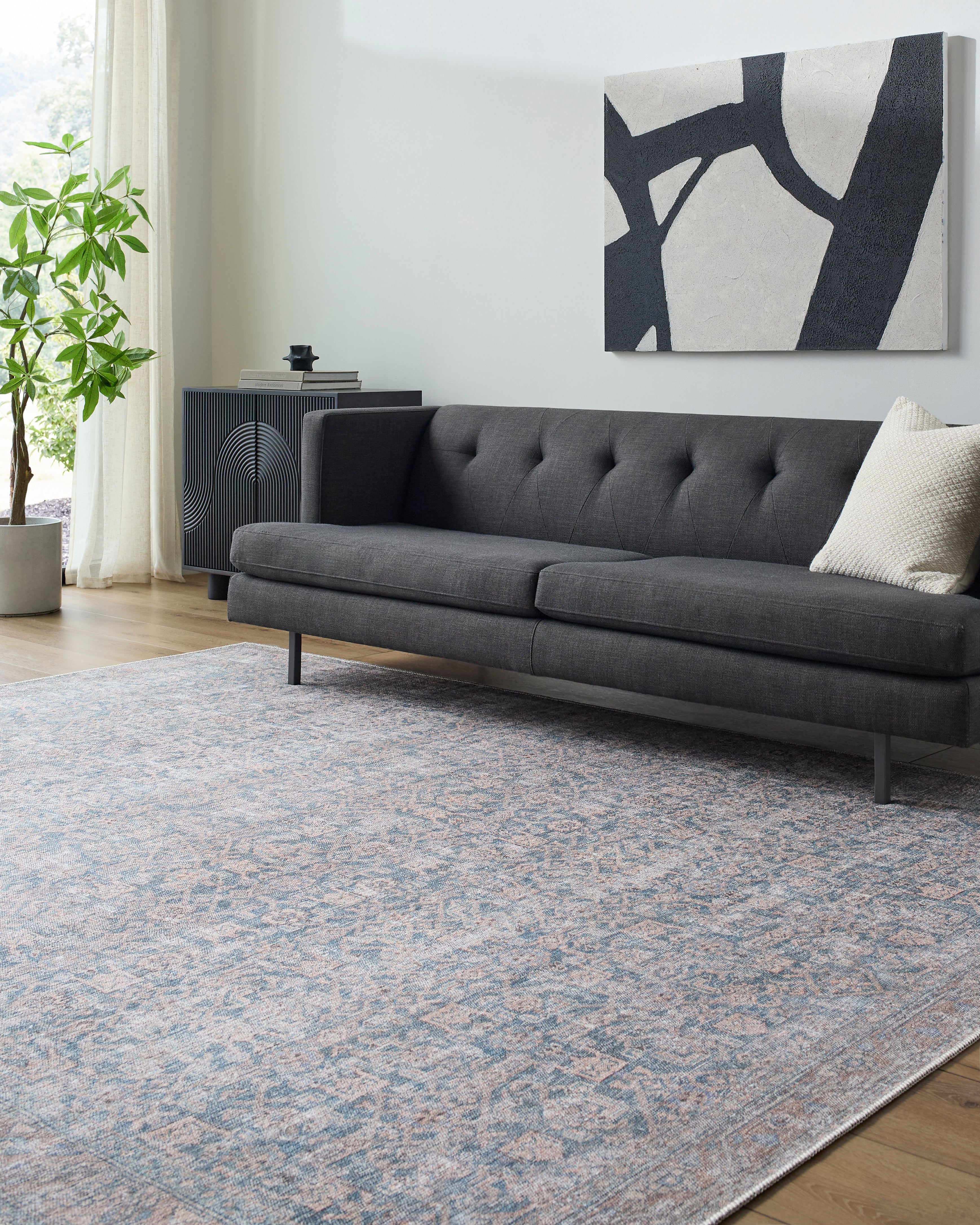 Vivir Lorelai VVLO-2301 Deep Teal Machine Washable Area Rug by LIVABLISS