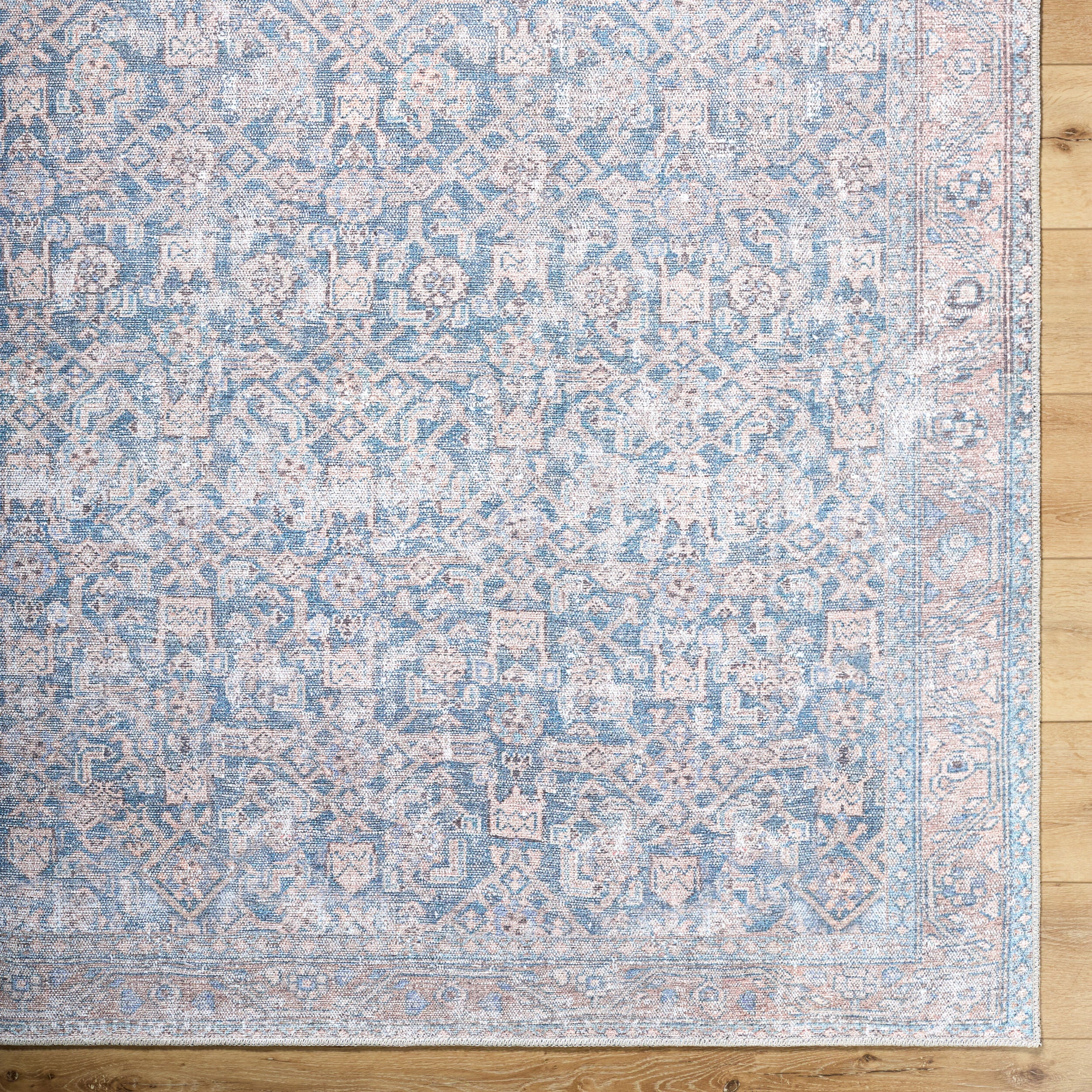 Vivir Lorelai VVLO-2301 Deep Teal Machine Washable Area Rug by LIVABLISS