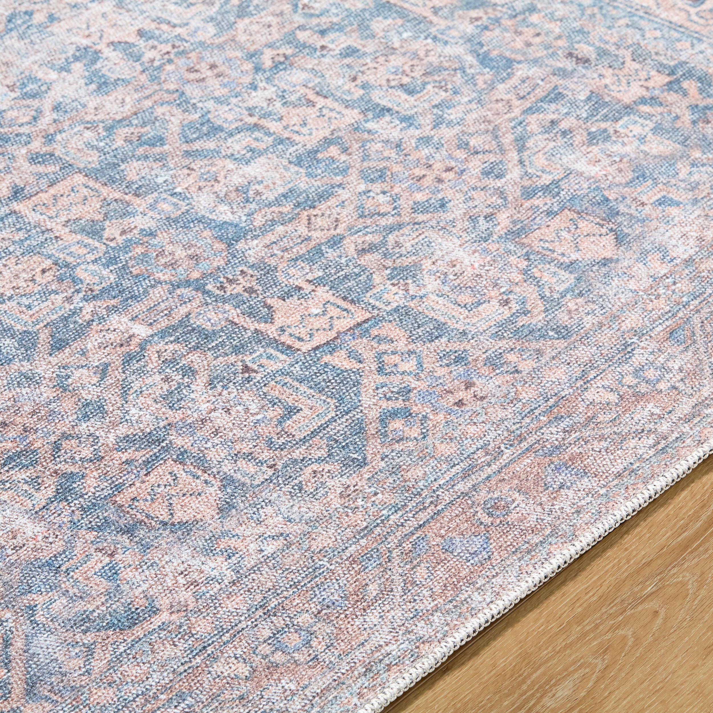 Vivir Lorelai VVLO-2301 Deep Teal Machine Washable Area Rug by LIVABLISS