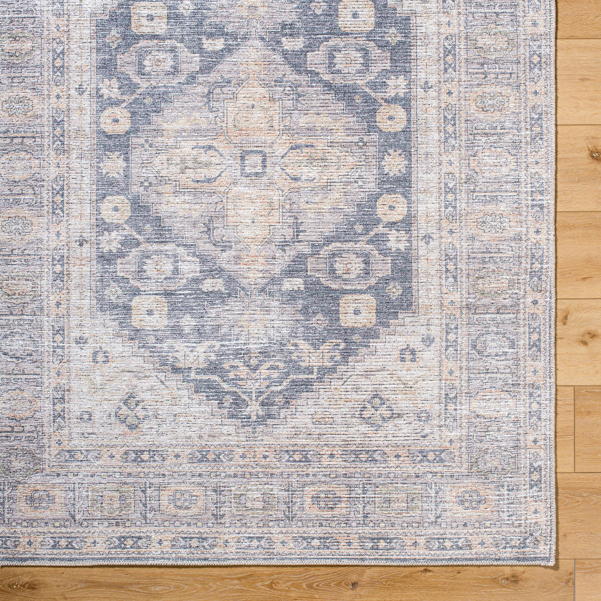 Vivir Lorelai VVLO-2306 Black Machine Washable Area Rug by LIVABLISS