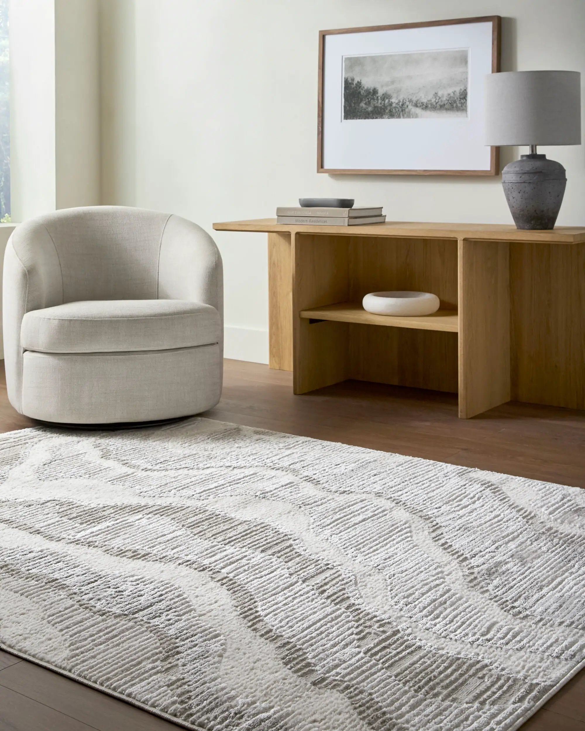 Wolly WOY-2307 White Area Rug by LIVABLISS