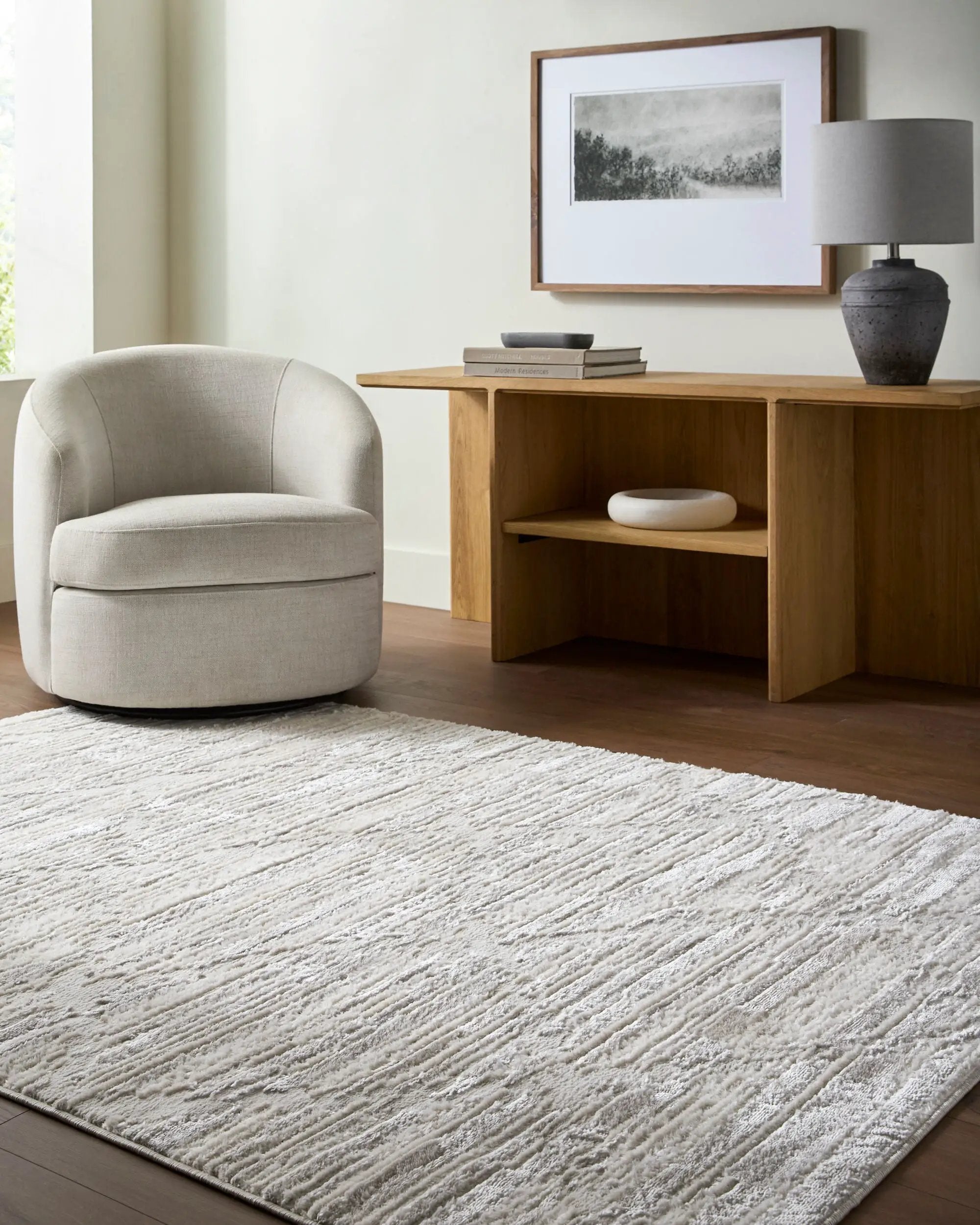 Wolly WOY-2308 Ivory Area Rug by LIVABLISS