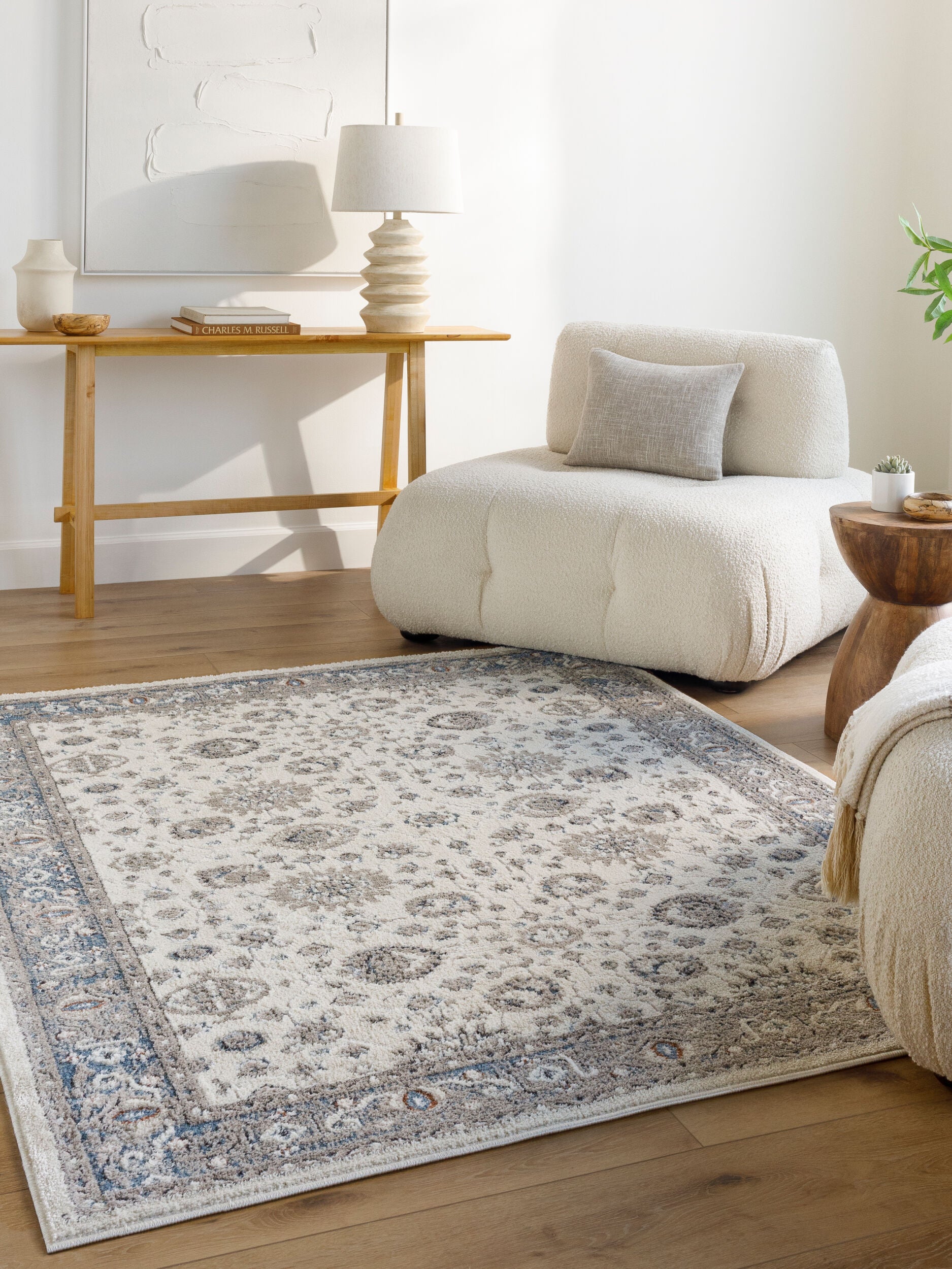 Surya Zidane ZDN-2302 White Area Rug by LIVABLISS