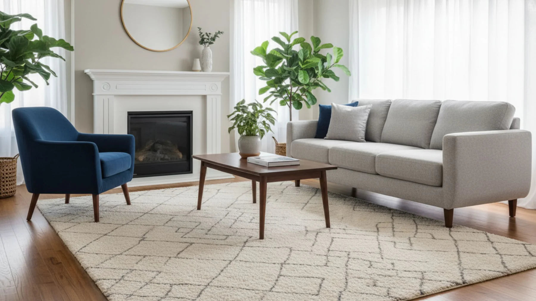 How To Place a Rug in a Living Room?