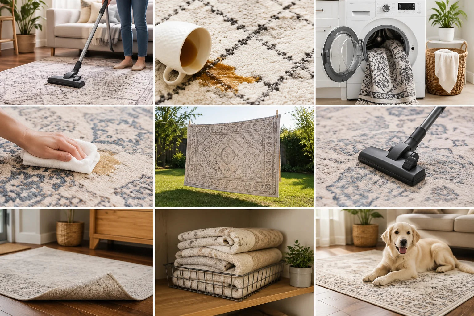 How to care for and maintain washable area rugs?