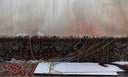 Hand Knotted rug on the loom