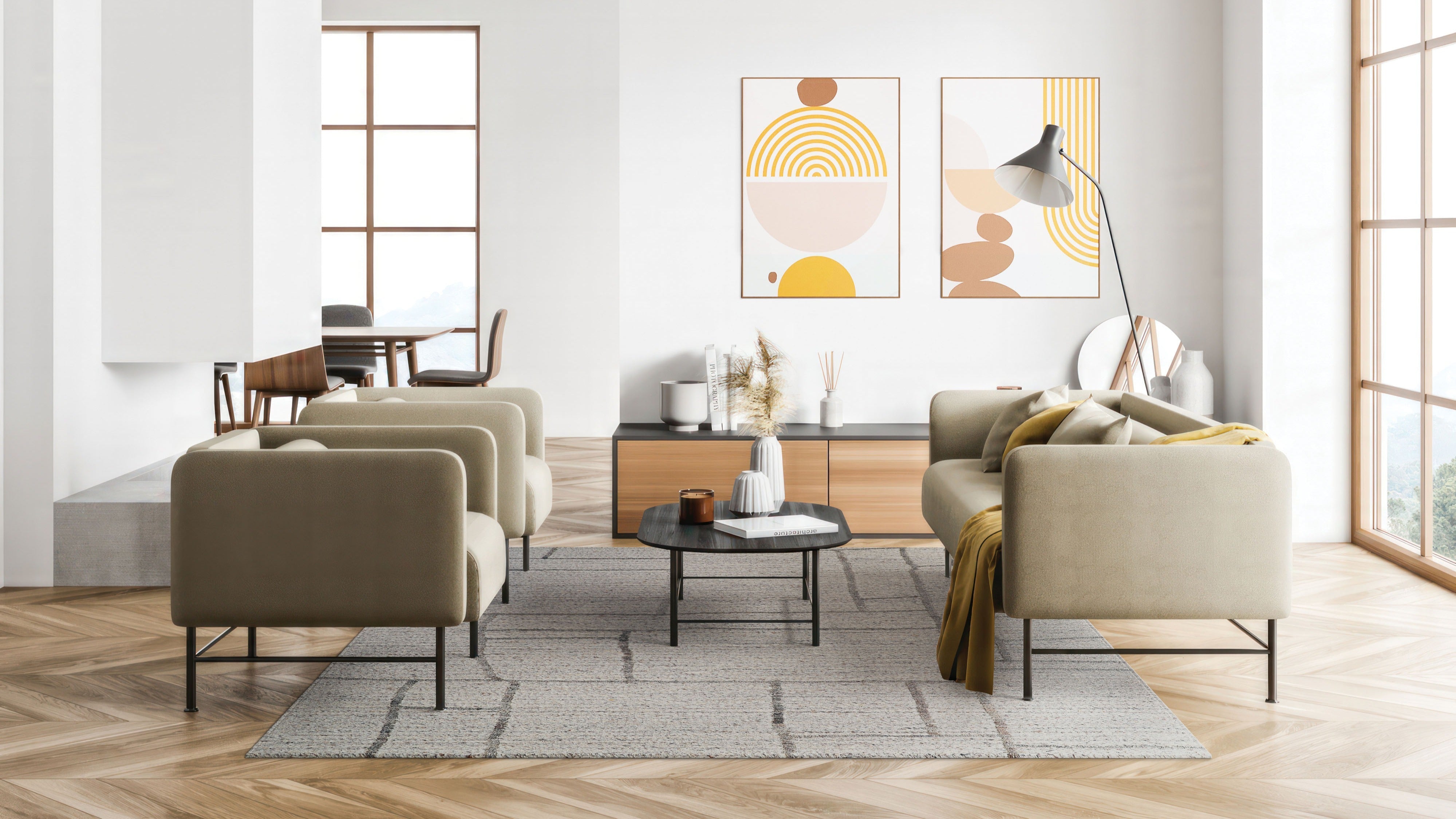 Couristan Circa Harrow-7218-1301 Silver Area Rug