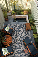 Couristan Dolce Summer Ivy 7512-0845 Slate Blue Area Rug