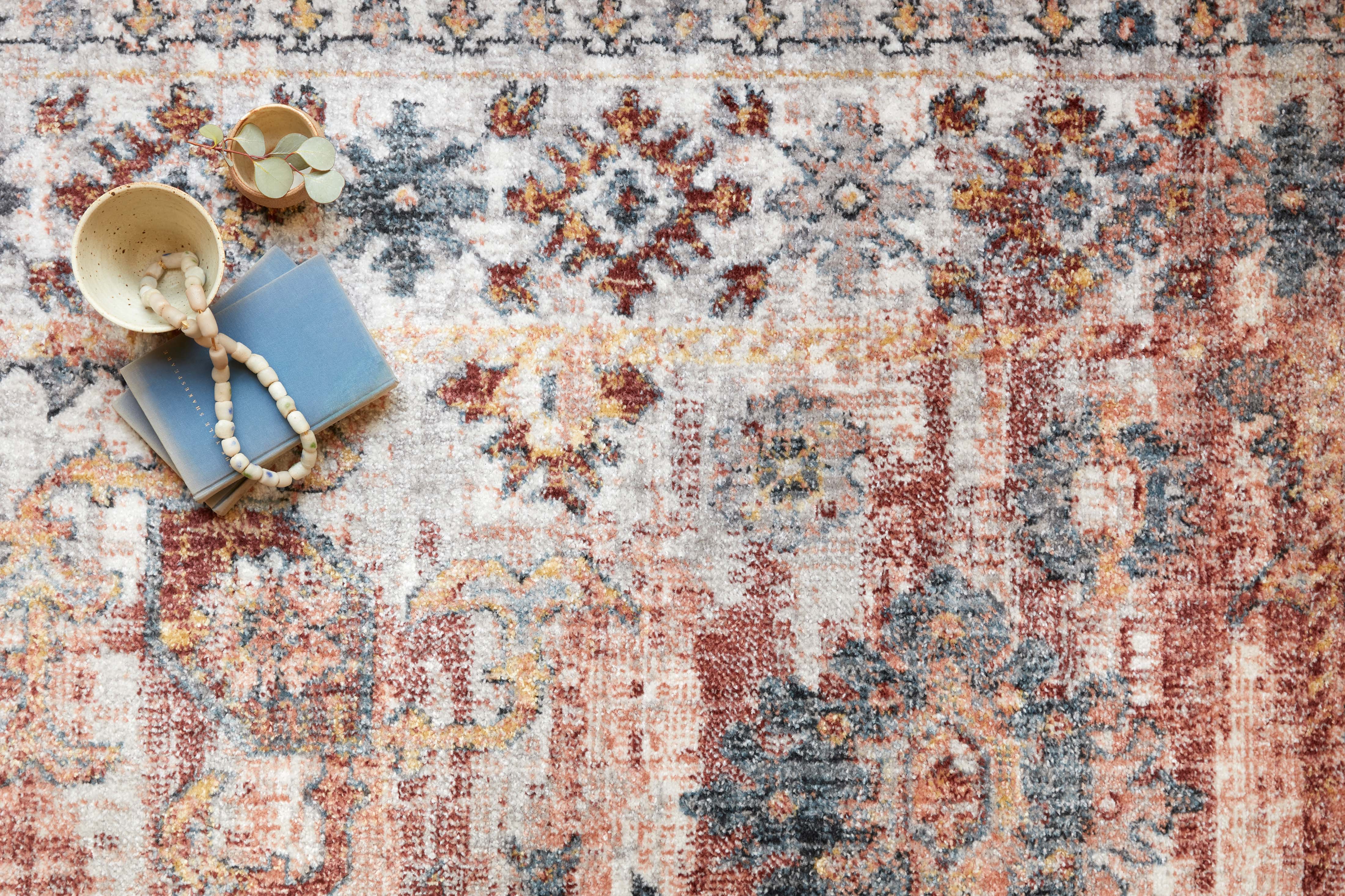Vintage-style rug from the Loloi Cassandra Collection, power-loomed in Turkey with durable, soft 100% polypropylene—ideal for timeless comfort and style in any room.