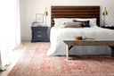 Vibrant Loloi Claire rug featuring abstract and traditional-inspired patterns in a rich, versatile color palette, power-loomed from soft polyester pile in Turkey.