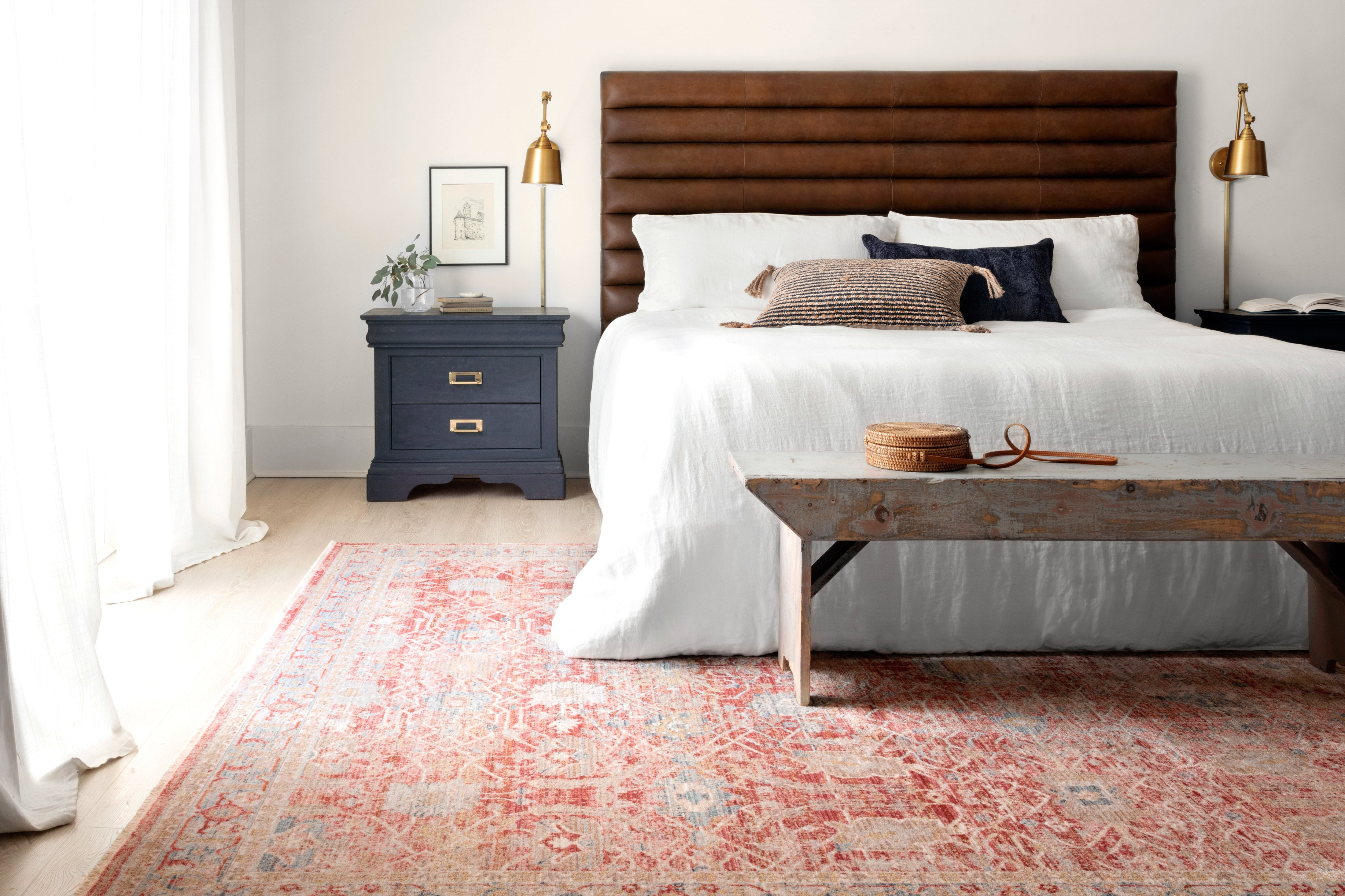 Vibrant Loloi Claire rug featuring abstract and traditional-inspired patterns in a rich, versatile color palette, power-loomed from soft polyester pile in Turkey.