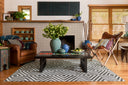 Hand-woven rug from the Loloi Dorado Collection, showcasing a bold and unique blend of rayon and wool in a modern design, ethically crafted in India.
