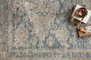 Loloi Gaia Collection rug with a vibrant mix of abstract and traditional patterns in warm and cool colors, power-loomed from 100% polyester pile in Turkey.