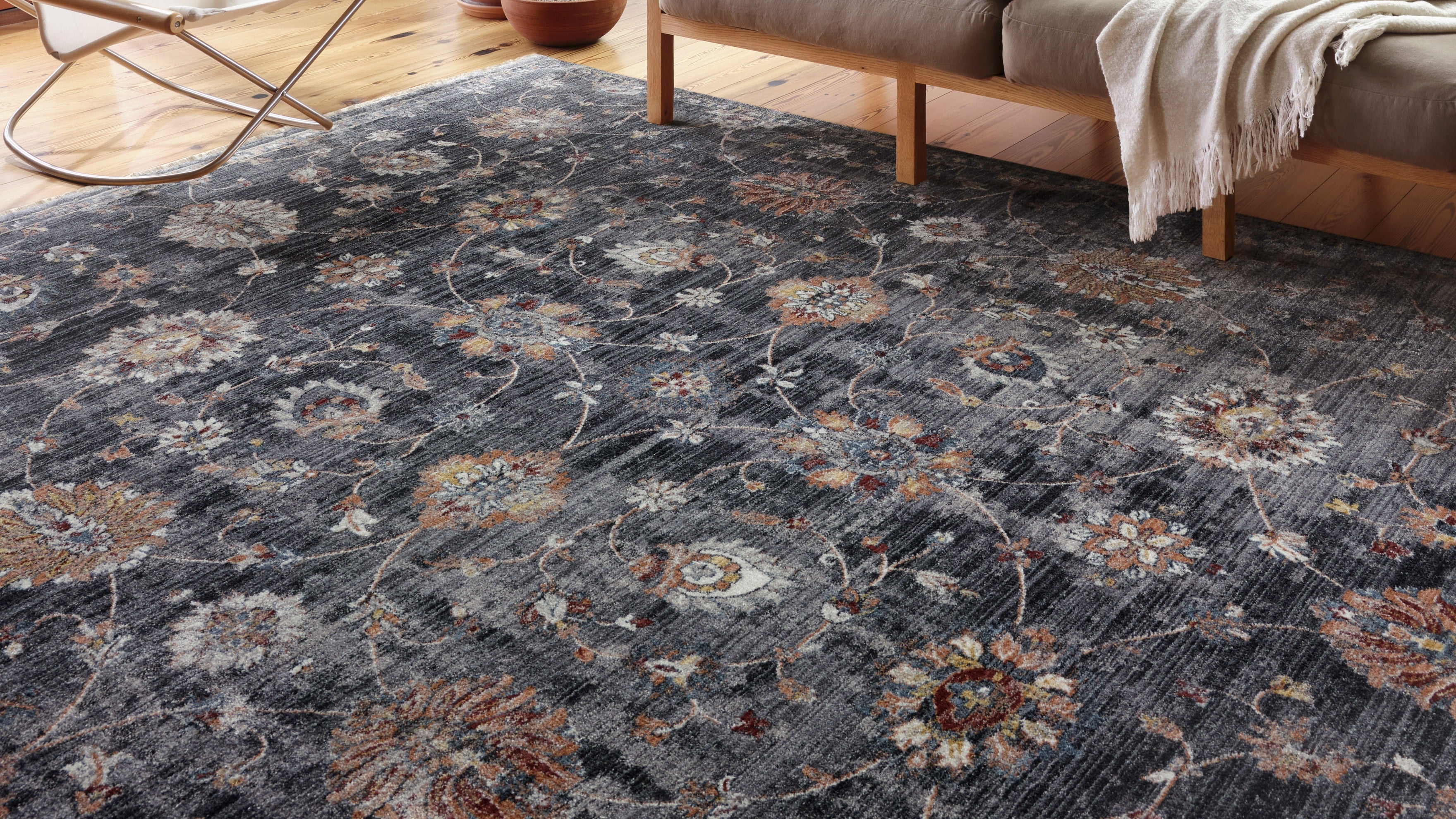 The Loloi Samra Collection area rugs showcasing transitional design. Power loomed in Turkey from 100% polypropylene.
