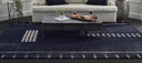 Modern geometric Momeni Simba Collection rug, hand-tufted from 100% New Zealand wool with elegant tone-on-tone pattern, contemporary designer area rug