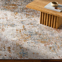 Mid-century modern hand-woven Carmel area rug in durable polyester, medium pile, ideal for high-traffic living rooms, hallways, or offices