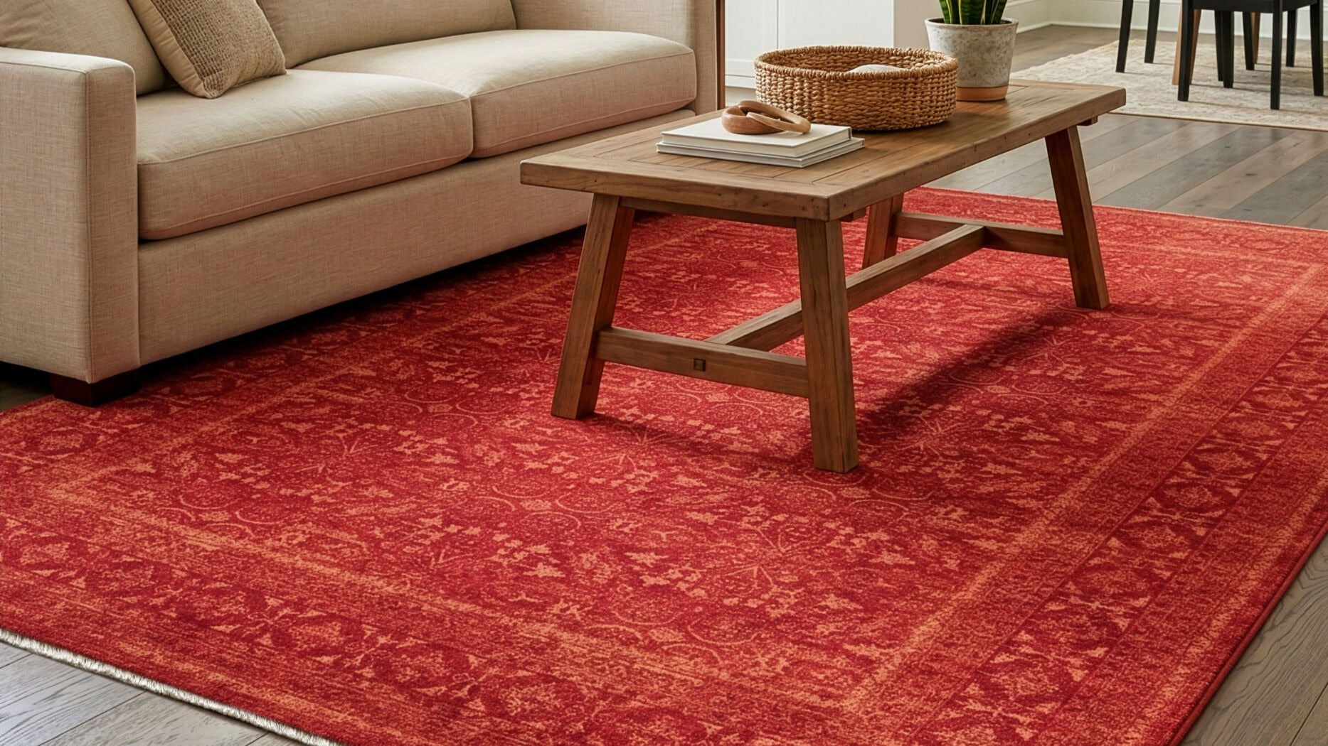 LIVABLISS Cyrus CYR-2301 Burgundy / Rust Area Rug