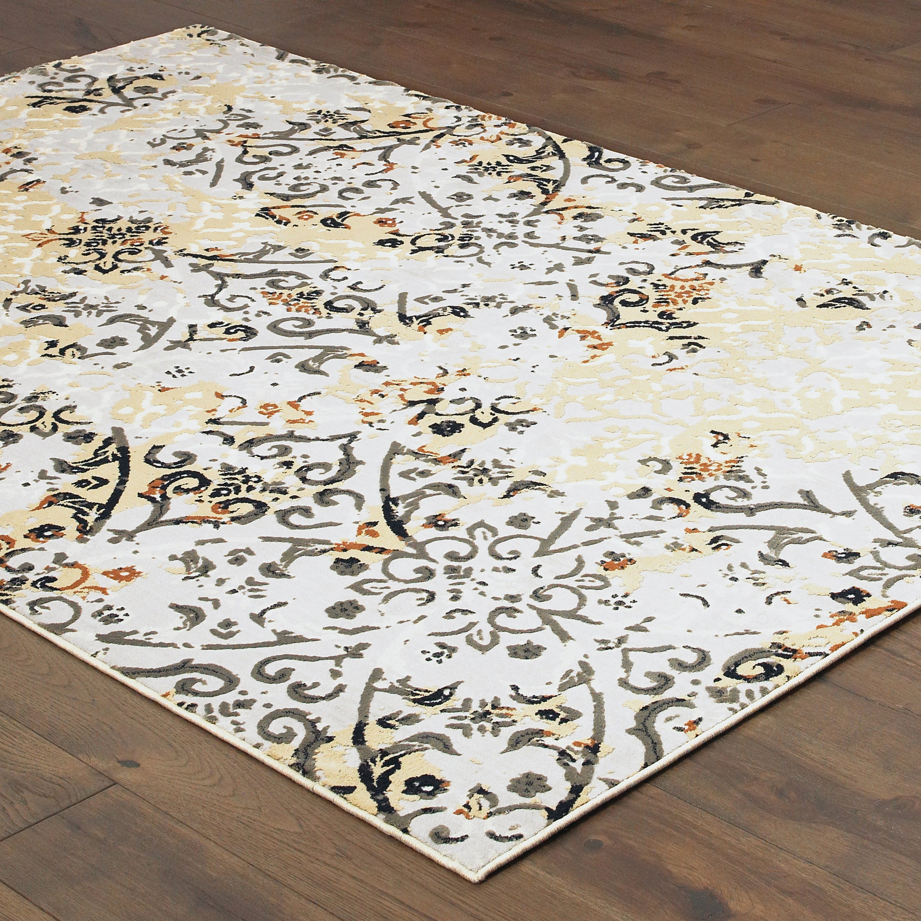Oriental Weavers Bowen collection rug showcasing a blend of modern and traditional patterns with a soft texture.