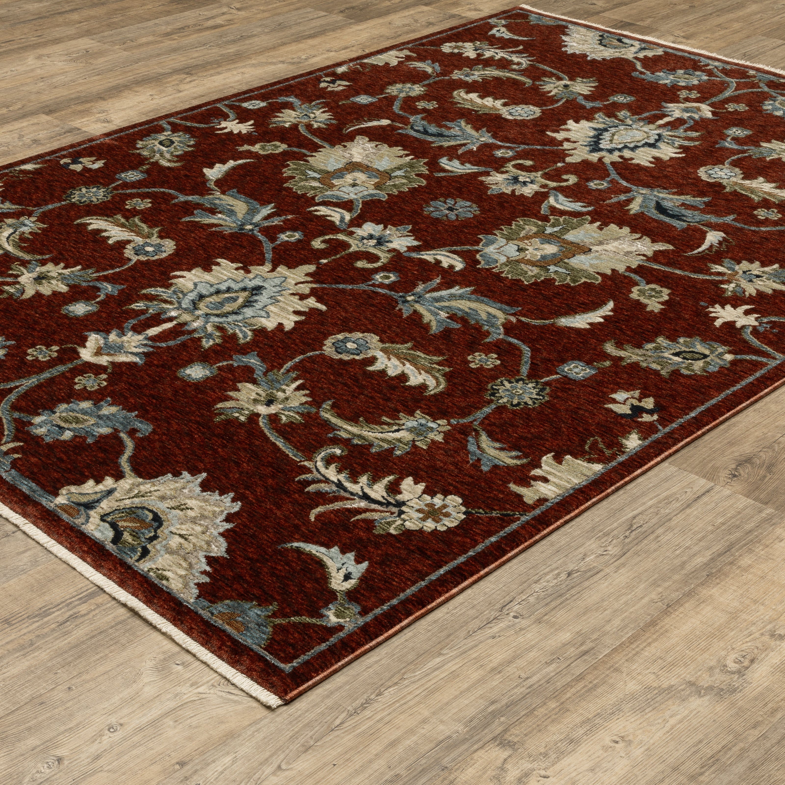 Oriental Weavers Capella rug showcasing a high-density, low-profile construction, crafted from luxuriously soft, space-dyed polyester and multi-level shrink polyester.