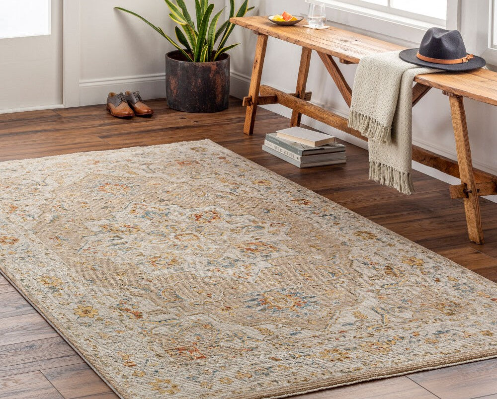 Livabliss Reina rug collection combines lasting durability with a comfortable medium pile, making it an ideal choice for high-traffic spaces.