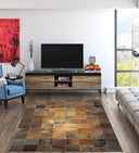 Couristan Chalet Tile Brown Area Rug