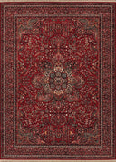 Couristan Kashimar All Over Center Medallion 0612-3337 Antique Red Area Rug
