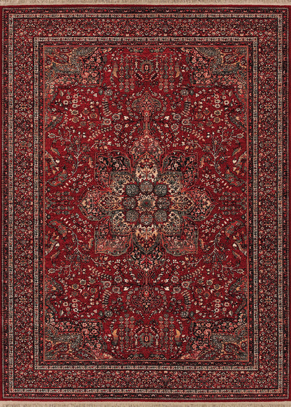 Couristan Kashimar All Over Center Medallion 0612-3337 Antique Red Area Rug