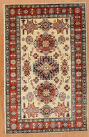 Hand Knotted Kazak 100% Wool Area Rug