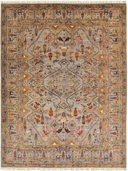 Hand Knotted Khurjeen 100% Wool Area Rug
