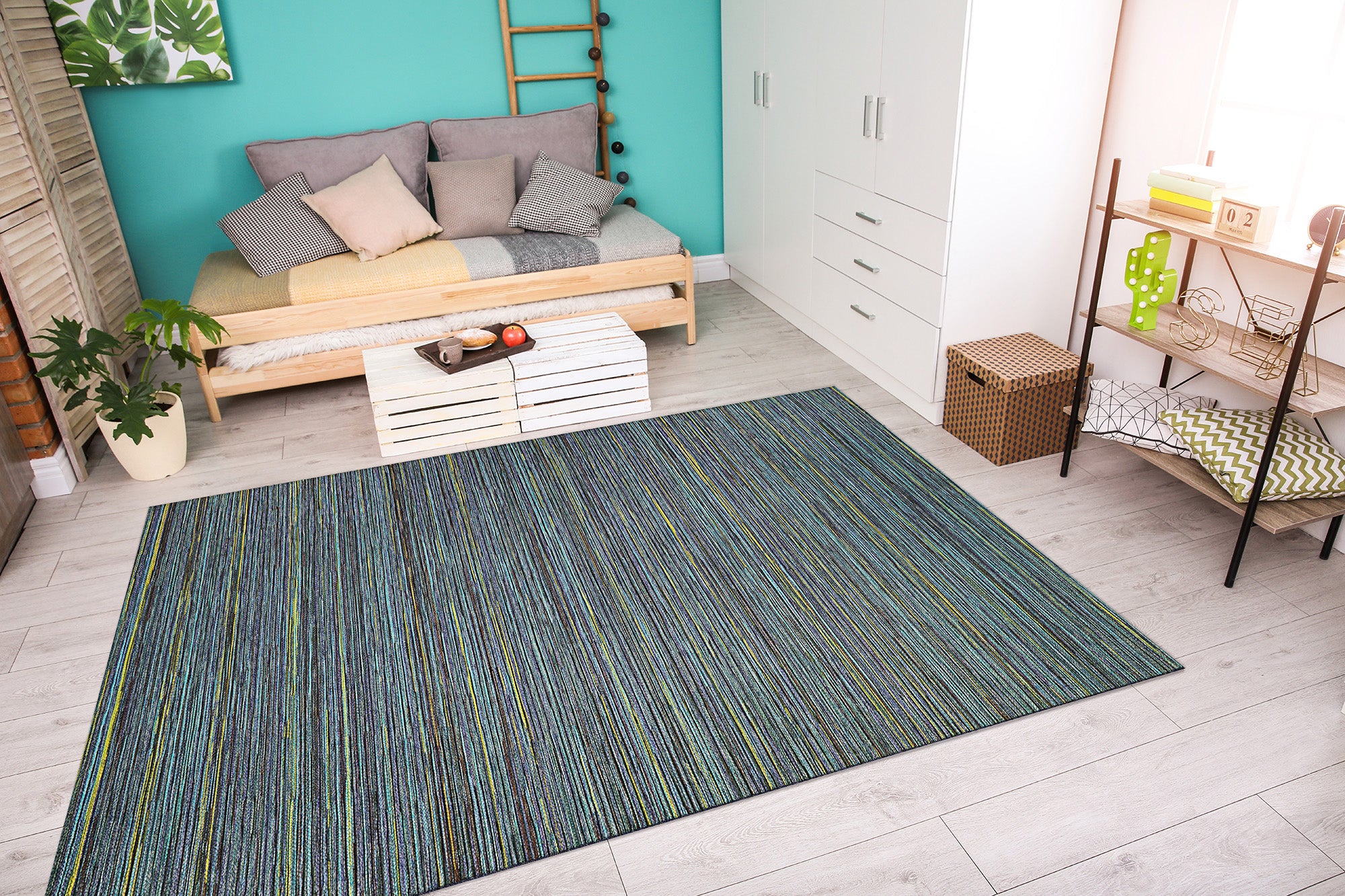 Cape Hinsdale Teal-Cobalt Area Rug