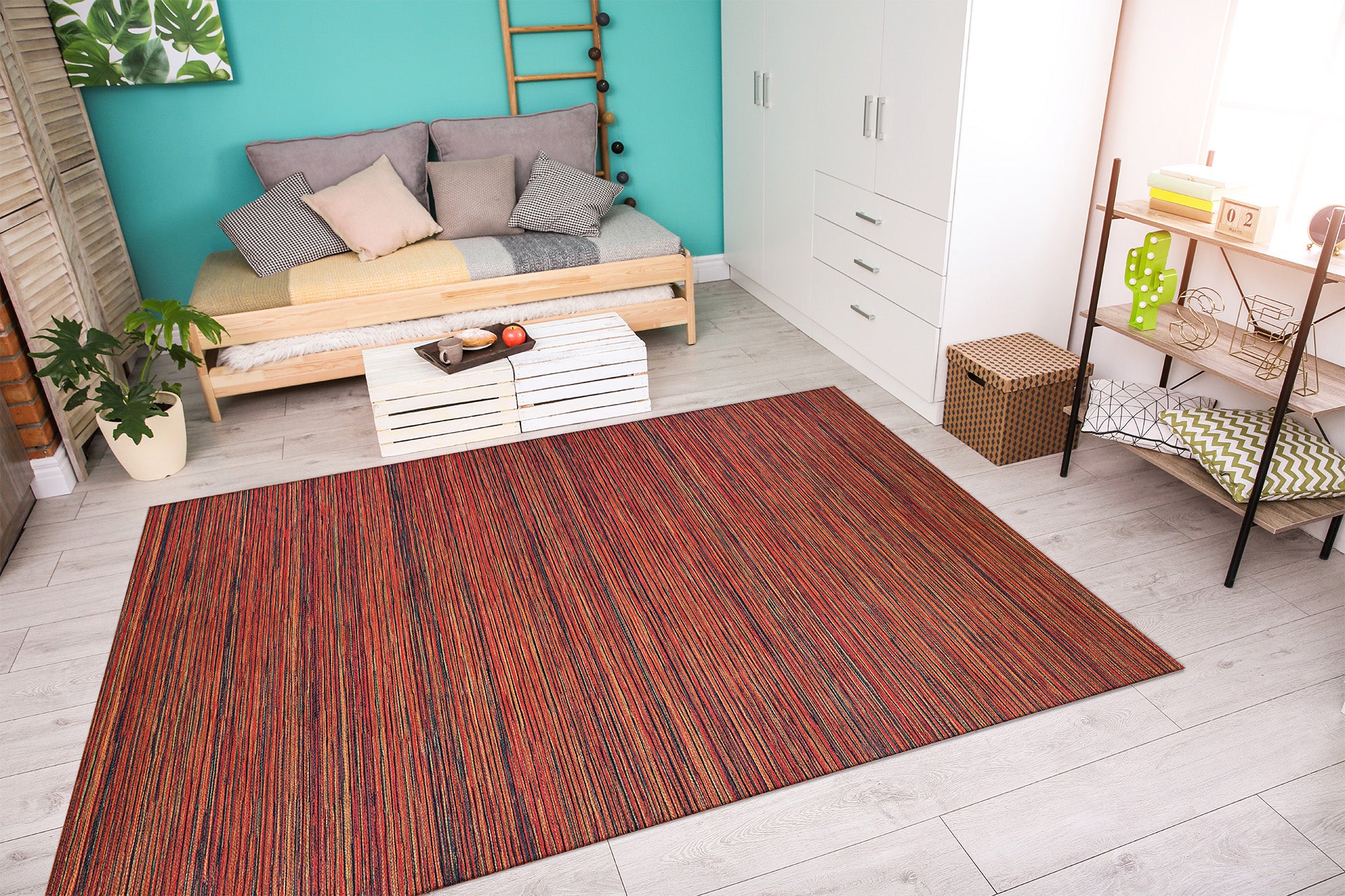 Cape Hinsdale Crimson-Multi Area Rug